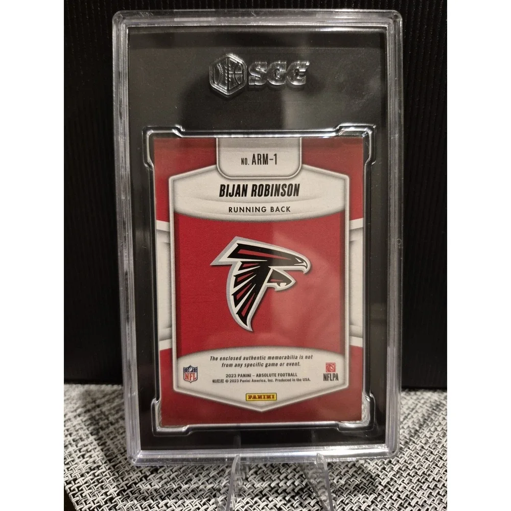 2023 Absolute Bijan Robinson #ARM-1 Rookie Material SGC Graded 8.5 (RC) Falcons